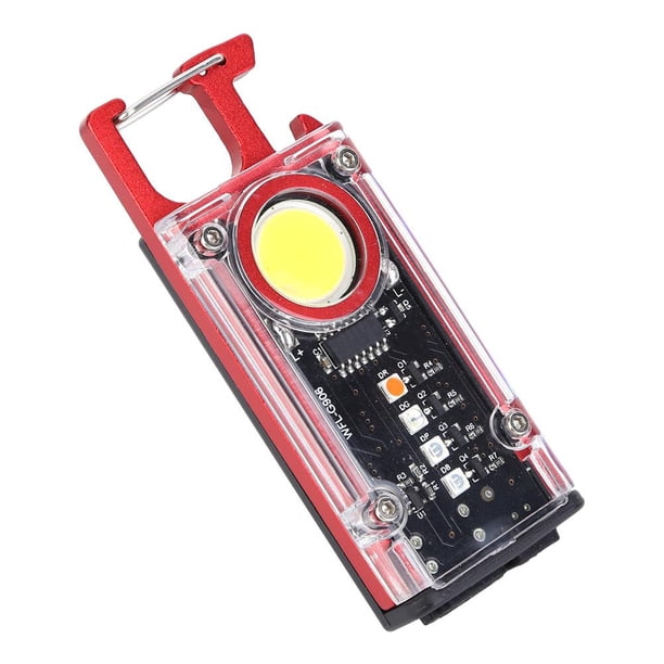 Abrebotellas linterna portátil multifuncional para camping senderismo (rojo)