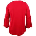 thumbnail image 2 of Alfani Womens Plus Bell Sleeves Pull Over Knit Top,Red,Large, 2 of 2
