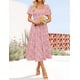 thumbnail image 3 of Vestido ZESICA para mujer, estilo bohemio, floral, playa, rosa, talla L, 3 of 7