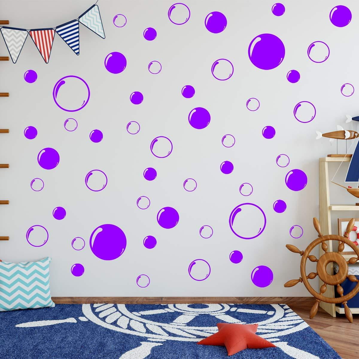 VWAQ Bubbles Wall Stickers Bathroom Decals Peel and Stick Decor 52
