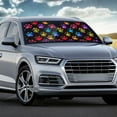 thumbnail image 4 of Yuyamidu Colorful Dog Paw Car Windshield Sun Shade Adorable Automotive Windshield Sunshades for SUV Truck Van Auto Interior Accessories UV Sun and Heat Reflector, 4 of 5