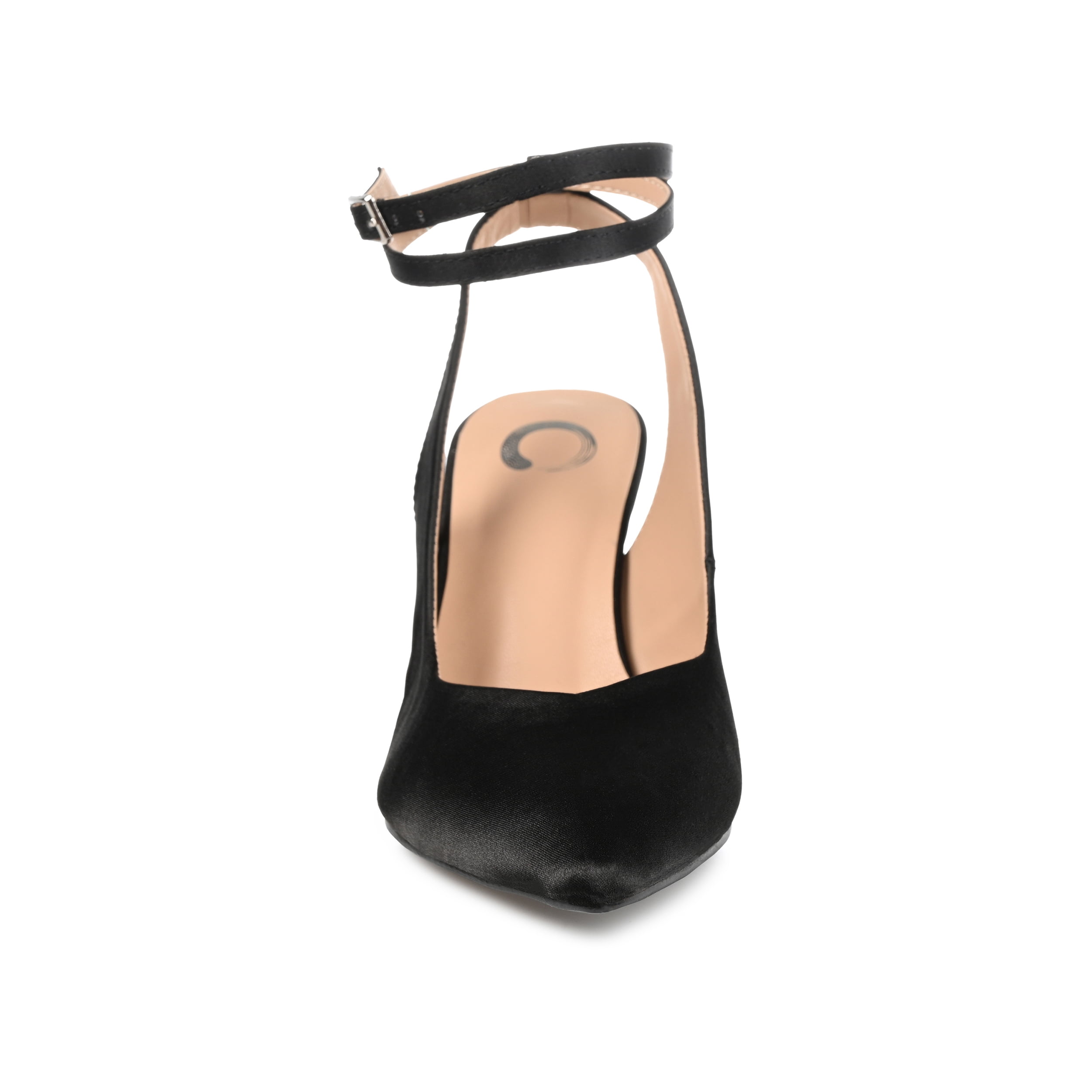 Journee Womens Marcella Buckle Mid Stiletto Pointed Toe Pumps, Widths Available