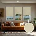 thumbnail image 5 of Chicology Textured Blackout Roller Shades | Cordless Light Filtering Window Blinds |59.5"W X 64"H| Decorative Privacy Shades for Home, Bedroom, Living Room, Kitchen | Easy Install | Cream, 5 of 8