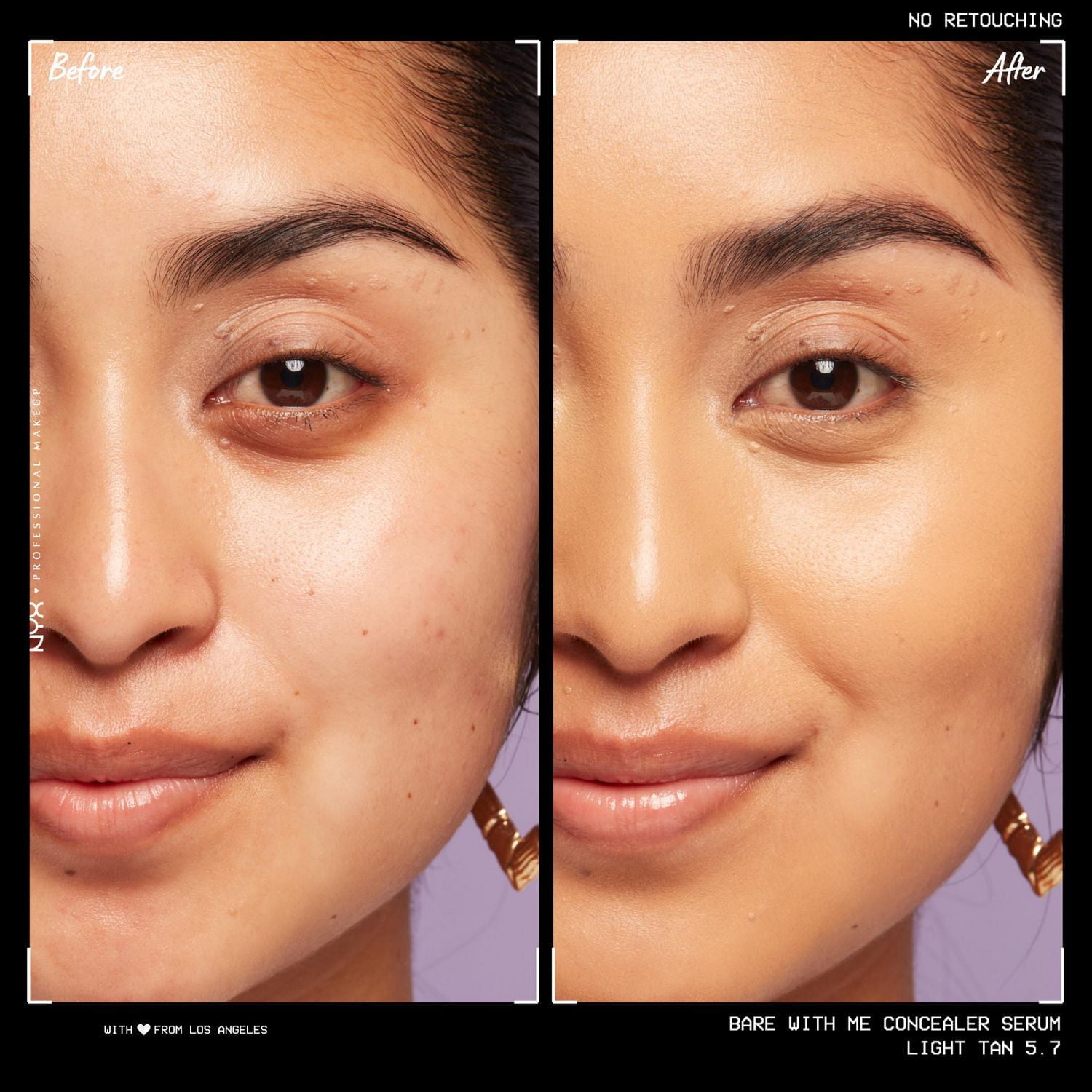 NYX Professional Makeup, Bare With Me, Serum Concealer, 24HR Hydration, Vegan Formula - 02 Light, 9.6mL, Vegan skincare serum concealer