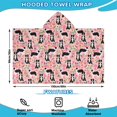 thumbnail image 2 of Pink Border Collie Dog and Flower Floral Hooded Bath Towel，60"x35" for Ages 3 To 12 Kids, Quick Dry Lightweight Soft Microfiber Hood Beach Towel Cover Up for Kids, 2 of 7