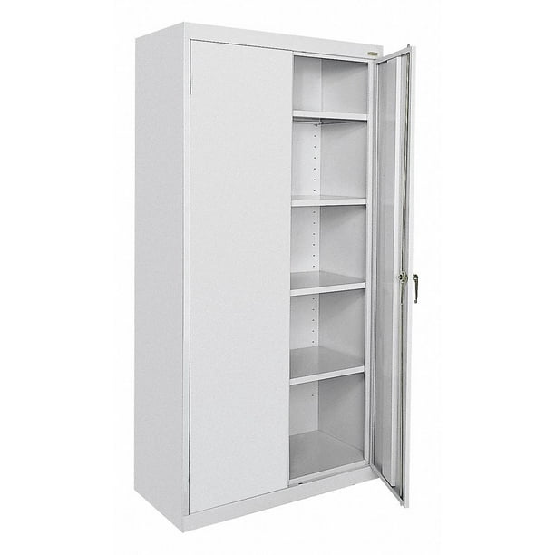 Sandusky 36 W X 18 D X 72 H Classic Series Steel Storage Cabinet 900 Lb Capacity Dove Gray Walmart Com Walmart Com