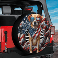 thumbnail image 3 of Lotusprinthandmade Dog Us Flag 4th July Independence Day Spare Tire Cover Without Backup Camera Hole 6 Sizes (29 in.), 3 of 7