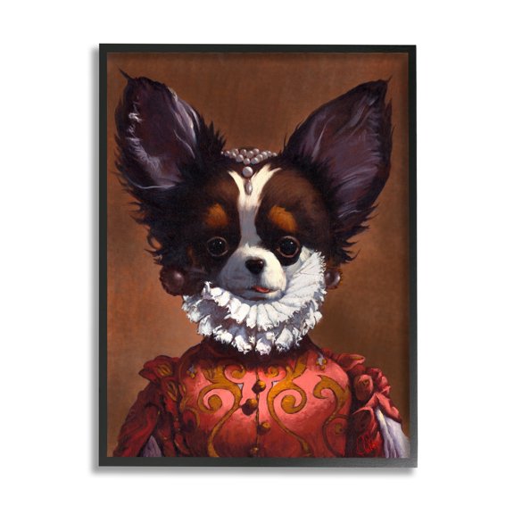 Stupell Industries Funny Royal Puppy Portrait Pet Dog Renaissance Clothing, 11 x 14, Design by Thomas Fluharty