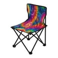 thumbnail image 2 of 600D Oxford Camping Chair Portable Foldable Chair Supports 220 lbs for Picnic, Fishing, Backpacking Colorful Tie-dye with Swirling, 2 of 8