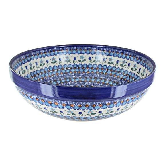 Blue Rose Polish Pottery Savannah Large Serving Bowl