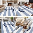 thumbnail image 6 of 5x7 Washable Area Rug, Nautical Anchor Non-Slip Large Rectangle Rug for Living Room Bedroom, Sky Blue and White Striped Indoor Floor Mat for Home Decor, 6 of 9