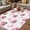 Pink, variant on Pink Roses Outdoor Rug for Patio/Deck/Porch, Non-Slip Large Area Rug 5 x 7 Ft, Valentine's Day Love Flowers Beige Rustic Indoor Outdoor Rugs Washable Area Rugs, Reversible Camping Rug Carpet Runner