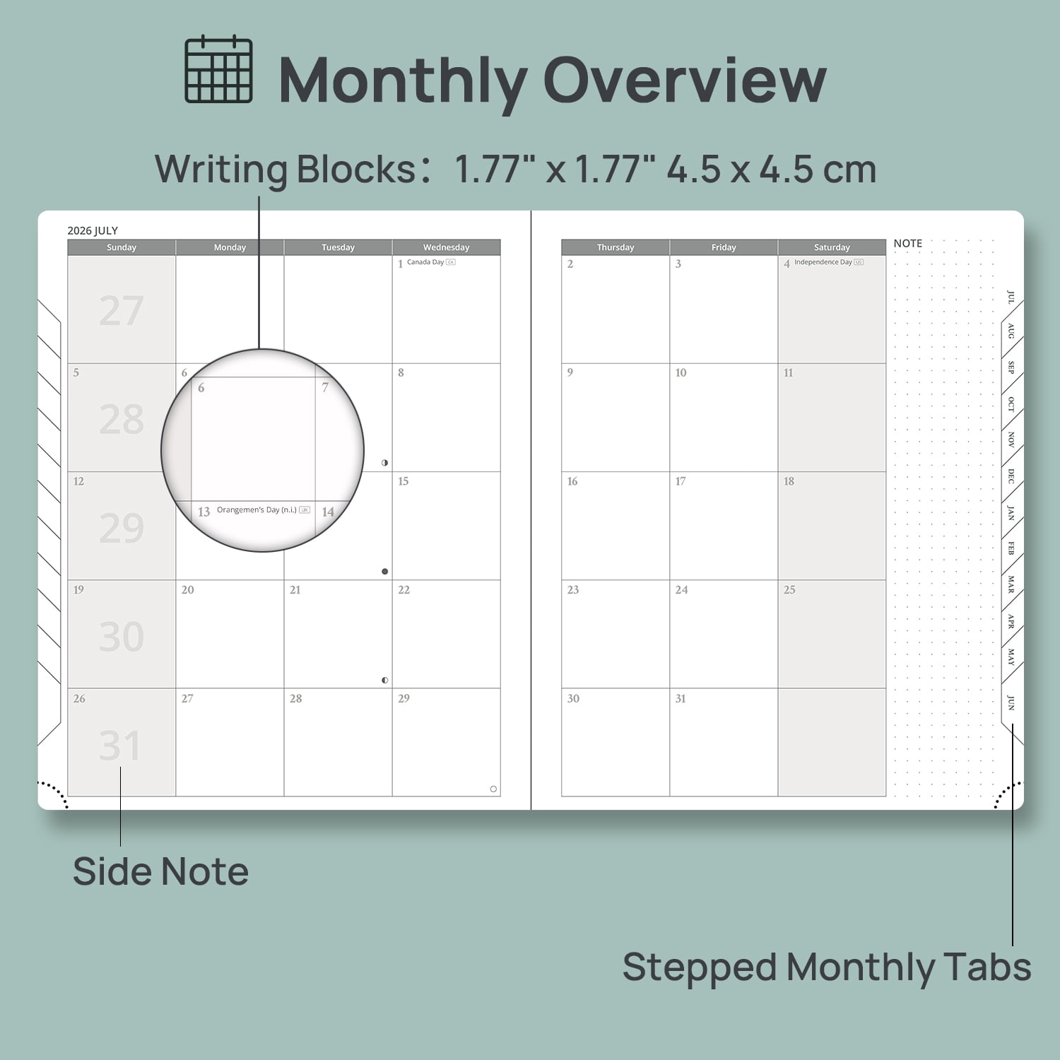 POPRUN Planner 2026-2027, Weekly and Monthly Academic Planner Calendar Notebook (Jul.26-Jun.27), 8.5"x10.5", Inner Pocket, Monthly Tabs, Leather Soft Cover - Brown