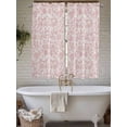 thumbnail image 7 of Bedroom Curtains 63 Inches length, Farmhouse Pink Window Treatment Curtain Drapes, Vintage Flower Leaf Botanical Plant Rod Pocket Curtain Panels for Living Room Kitchen, 42"x63", 2 Panels, 7 of 7