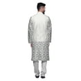 thumbnail image 3 of Atasi Ensemble Kurta Pyjama Indien pour Hommes Col Mandarin Vêtements Décontractés, 3 of 5