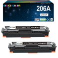 thumbnail image 1 of Paquete de 2 cartuchos de tóner de repuesto para HP 206A Black W2110A, 1 of 6