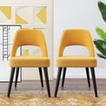 thumbnail image 2 of Ashcroft Bayonne Mid-Century Modern Fabric Dining Chair, Yellow (Set of 2), 2 of 3