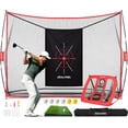 thumbnail image 1 of Red de golf ZEALFEEL de 10 x 7 pies con red para astillar, tapete, 6 pelotas y 8 tees, 1 of 8