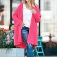 thumbnail image 4 of Women Solid Color Hooded Patchwork Batwing Sleeve Open Sweater Knitted Cardigan Women'S Cardigan, 4 of 6