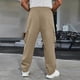 thumbnail image 5 of Pantalones largos para hombre, primavera y verano, color liso, bolsillos, color liso, cordón ajustable, ropa de trabajo, pantalones deportivos e informales, pantalones de poliéster para hombre., 5 of 9