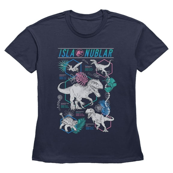 Womens Jurassic World Isla Nublar Blueprints T Shirt