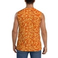 thumbnail image 4 of Disketp Orange Glitter Sleeveless Tshirts For Men, Muscle Shirts For Men Dry Fit Tank Top-Large, 4 of 8