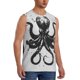 thumbnail image 2 of Fotbe Abstract Ink Octopus Men's Camiseta sin Mangas Estampada para Hombres, Playera Casual para Gimnasio, Entrenamiento, Playa-Small, 2 of 7