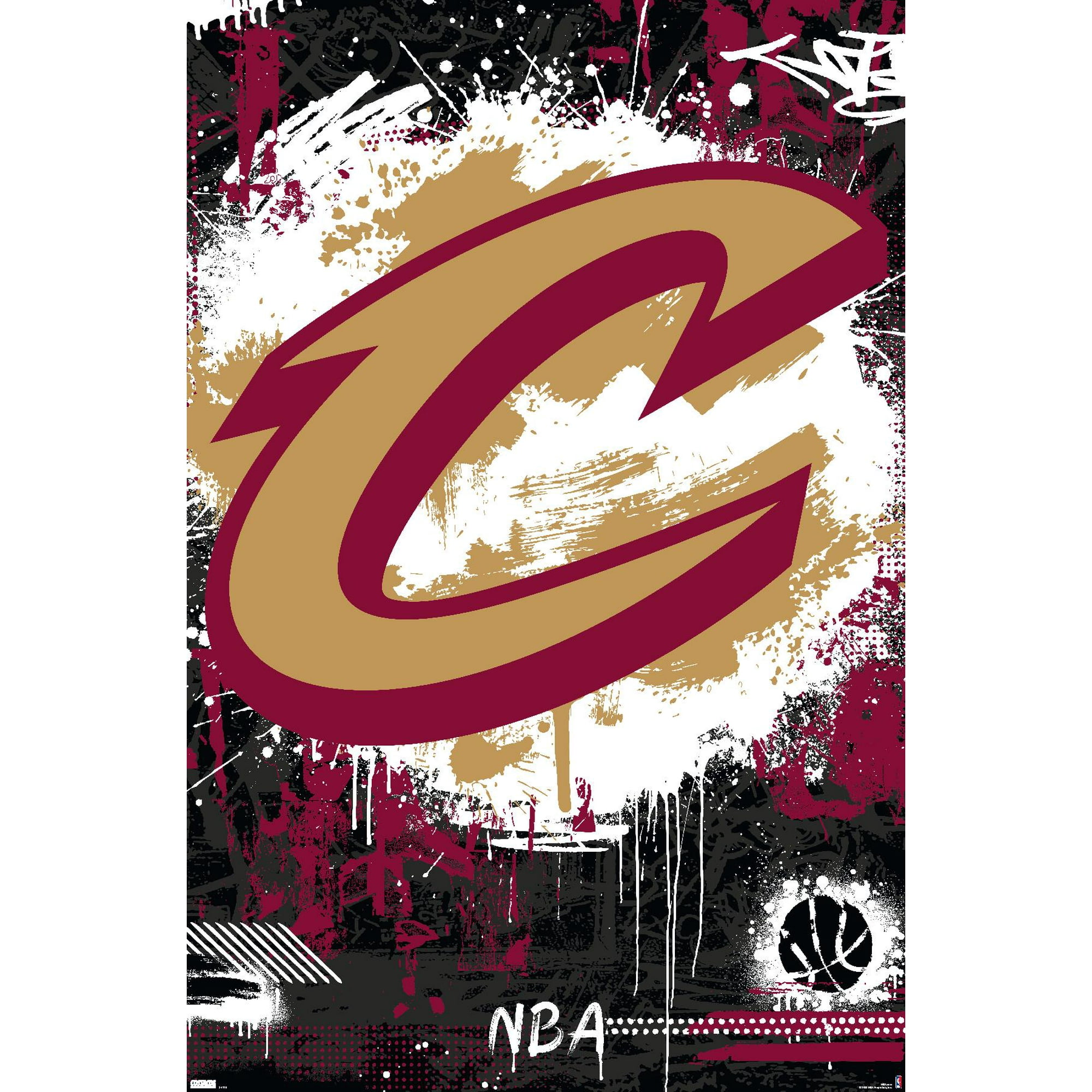 NBA Cleveland Cavaliers - Maximalist Logo 23 Wall Poster, 22.375" x 34"