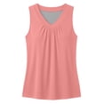 thumbnail image 4 of Xijirk Women's Sleeveless V-Neck Tank Top Gathered Neckline Loose Fit Casual Summer Blouse,XL, 4 of 4