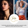 thumbnail image 2 of MasteelfCA 1 Pair Long Chain Earrings Luck Crystal Bird Earrings Pierced Threader Earrings, 2 of 7