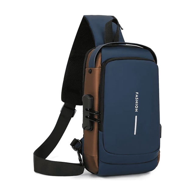 Mochila Cruzada Antirrobo Impermeable Mariconera De Viaje Para Hombre Xtellar cafe