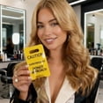 thumbnail image 4 of Yippzo Caution Overstimulated Hair Clip, Yellow Caution Hair Clip, Hold On Partner Im Over Stimulated, Funny Hairs Claw Clips, Strong Grip Claws Clips for Thick Hairs, 4 of 10