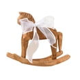 thumbnail image 4 of Figura de caballo de madera coleccionable, recuerdo de temporada navideña, cinta elegante Cinta De Organza, 4 of 9