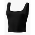 thumbnail image 2 of Women's Square Neck Crop Top Basic Sleeveless Fitted Tank Top Casual Cami, 2 of 5
