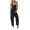 02-Black, variant on Ecqkame Women Fashion Long Jumpsuits Casual Loose Adjustable Sleeveless Tank Pants Baggy Solid Color Jumpsuits with Pockets 03-Khaki M