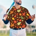 thumbnail image 5 of KLL Autumn Leaves for Men's Baseball Shirts,Short Sleeve Casual Shirts Button Down Shirt for Men Beach Summer Wedding Shirt-Large, 5 of 7