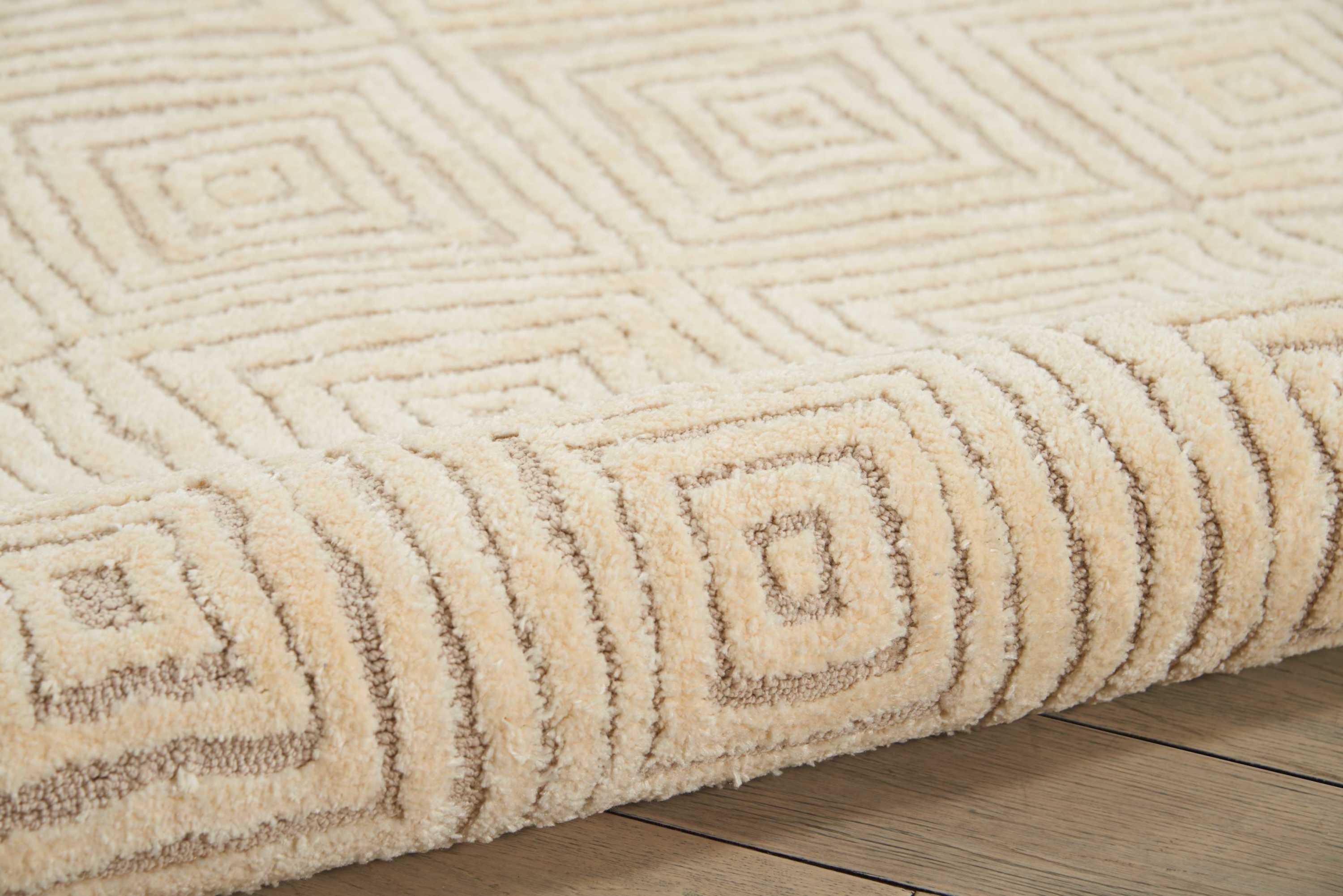 Nourison Modern Deco Modern Geometric Taupe/Ivory 8' x 10'6" Area Rug, (8' x 11')
