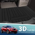 thumbnail image 2 of Unique Bargains Flat Face Cargo Liner Rear Trunk Mat Trunk Cargo Luggage Boot Tray Mat Vertical Stripes Pattern for Nissan Kicks 2018-2023 Anti-Slip, 2 of 7