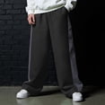 thumbnail image 5 of GINGTTO Men's Loose Wide-Leg Paneled Casual Sweatpants, Comfortable Drapey Athletic Pants, Versatile Straight-Leg Trousers for Daily Commute, 5 of 6