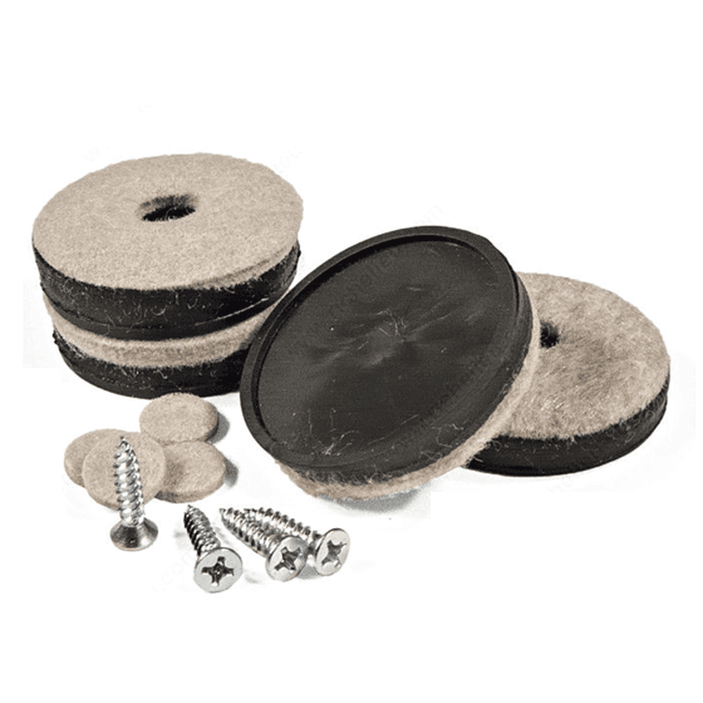 Screw In PVC Furniture Floor Protectors 1 1/2" Round