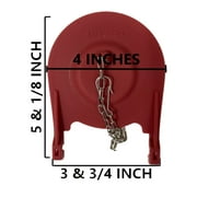 Red 4 Inch Rubber Toilet Flapper, Kohler Class Five Compatible
