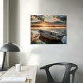 thumbnail image 4 of JEUXUS  Lake Large Wall Art Lake View Canvas Painting Prints Boat Sunset Pictures Wall Decor Nature Landscape Modern Artwork Home Decoration for Living Room Bedroom Dining Room, 4 of 6