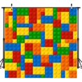 thumbnail image 3 of Building s Backdrop Toy Bricks Photography Background for Kids Party 6X6FT Party Supplies Photo Booth Props, 3 of 5