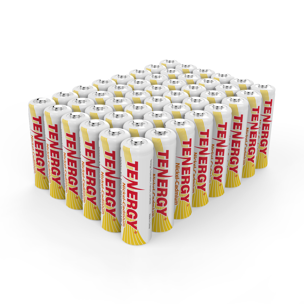Tenergy NiCd AA Rechargeable Battery for Solar/Garden Lights, 48 Pack