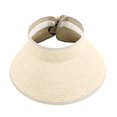 thumbnail image 2 of HONHUZH Summer Hats Womens Open Top Straw Sun Visor Hat Foldable Summer Beach Sun Cap, 2 of 6