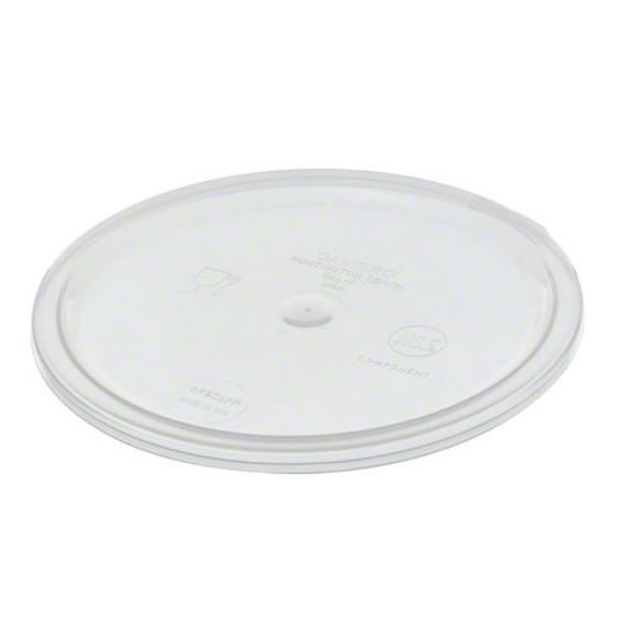 Round Lid, Plastic, 7.2" X 7.46", Clear, 12/carton
