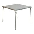 thumbnail image 2 of Emma + Oliver Gray Foldable Card Table with Vinyl Table Top - Game Table - Portable Table, 2 of 9