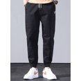 thumbnail image 4 of ML Harem Pants Men Simple Solid Streetwear Spring Summer Breathable Ankle Banded Spliced All-match American Style Male Trousers, 4 of 6