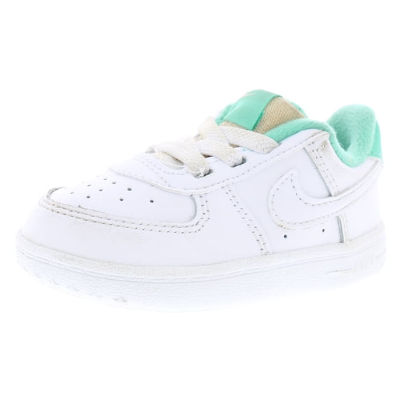 Nike Force 1 Crib Infant/Toddler Shoes Size 4, Color: White/White/Light Menta