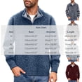 thumbnail image 3 of TOUMENY Men Sweater Long Sleeve Casual Half Zip Mock Neck Fleece Knit Pullover Solid Winter Warm Slim Fit Fashion Tops Dark Blue XXXL, 3 of 7